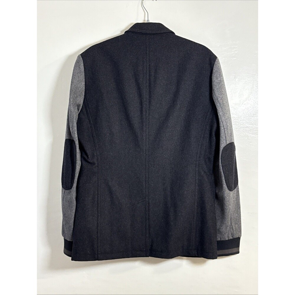ESPRIT MEN’S Grey 2-Tone Wool Blend Blazer With Elbow Patch Size L - Picture 2 of 16
